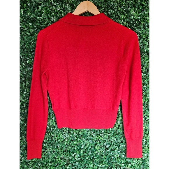 J.Crew Featherweight Cashmere-Blend Long-Sleeve Polo Shirt - Picture 6 of 8